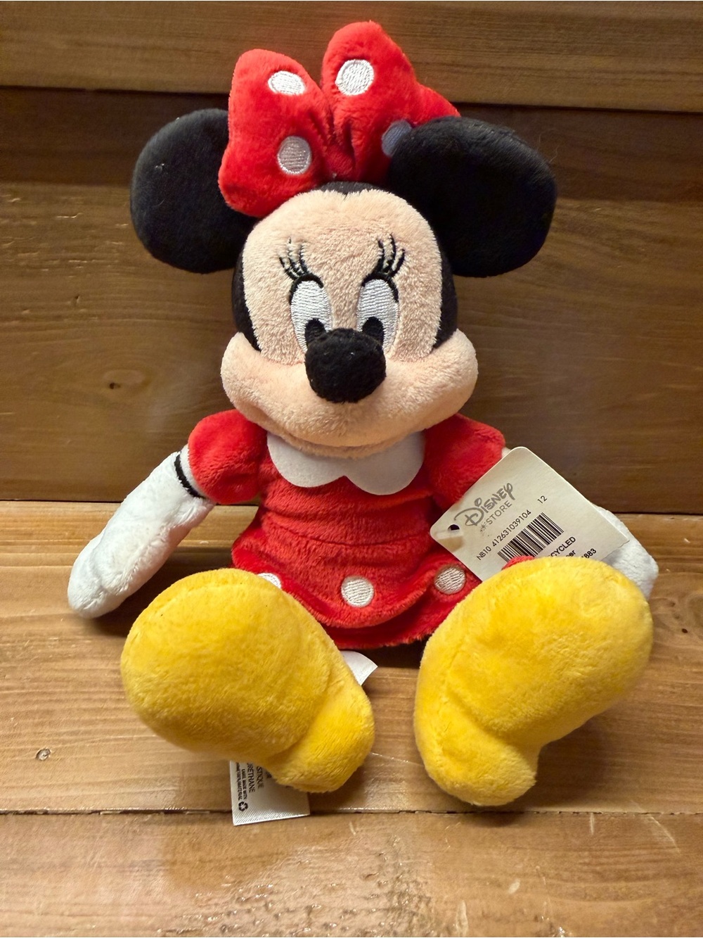 Disney BNWT  Minnie Mouse Plush - Red Dress & Bow, Yellow Shoes